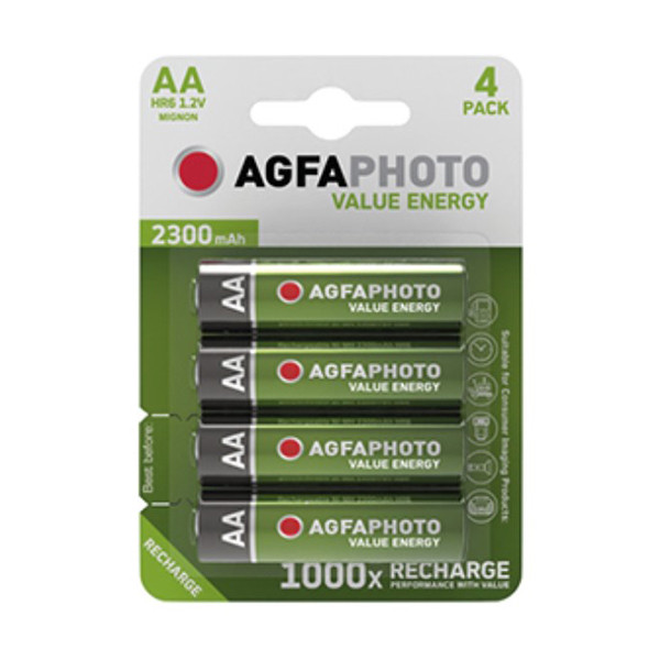 Agfaphoto oplaadbare Mignon AA batterij (4 stuks) 131-802718 290028 - 1