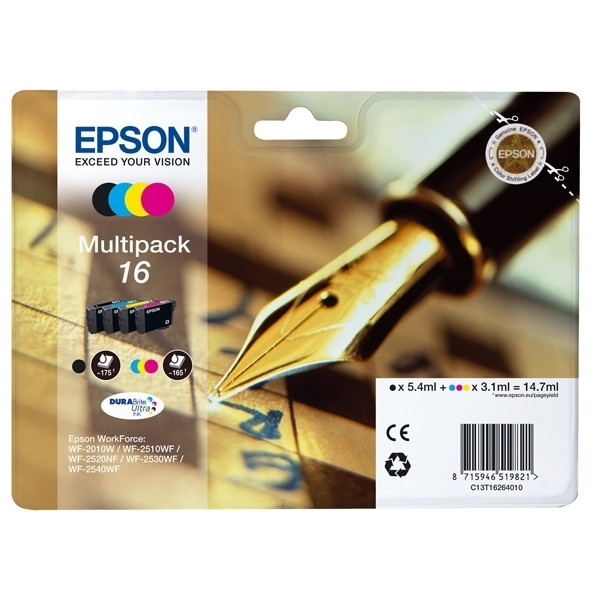 Epson 16 (T1626) multipack 4 kleuren (origineel) C13T16264010 C13T16264012 026528 - 1
