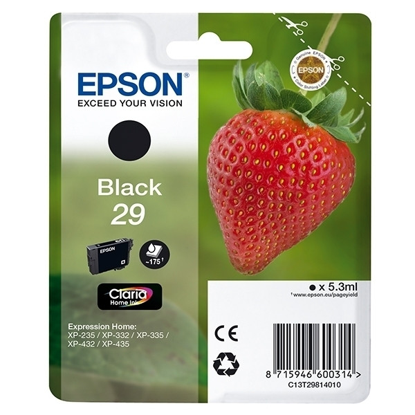 Epson 29 (T2981) inktcartridge zwart (origineel) C13T29814010 C13T29814012 026828 - 1