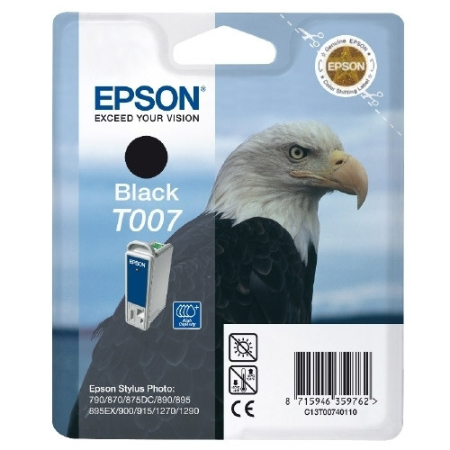 Epson T007 inktcartridge zwart (origineel) C13T00740110 020470 - 1