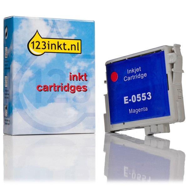 Epson T0553 inktcartridge magenta (123inkt huismerk) C13T05534010C 022881 - 1