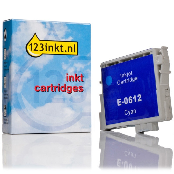 Epson T0612 inktcartridge cyaan (123inkt huismerk) C13T06124010C 023007 - 1