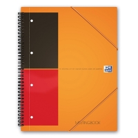 Oxford International Meetingbook A4+ gelinieerd 80 grams 80 vel oranje 100104296 260004